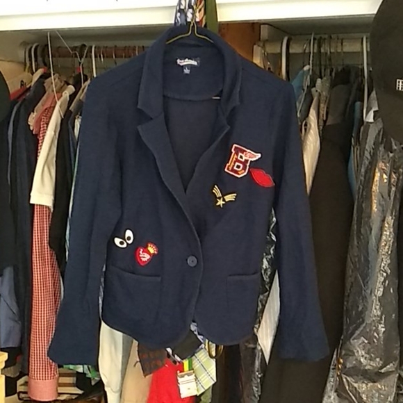 Freshman Juniors' Patch Knit Blazer - Picture 4 of 11